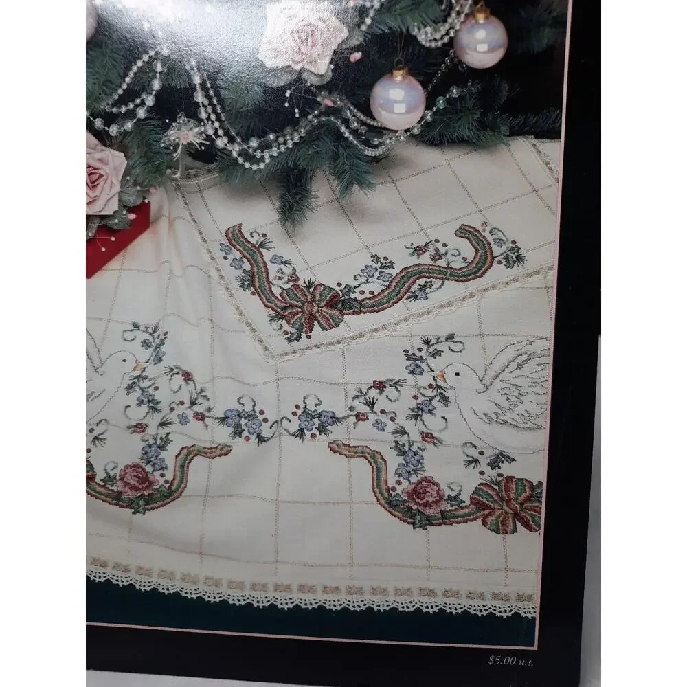 1993 Stoney Creek Cross Stitch Pattern Tidings of Peace Christmas Tree Skirt